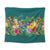 Hawaiian Tropical Strelitzia Plumeria Orchids Hibiscus Polynesian Tapestry - AH Wall Tapestry Black - Polynesian Pride