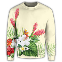 Hawaiian Tropical Wonderful Hibiscus Plumeria Strelitzia Sweatshirt - AH - Polynesian Pride