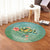 Hawaiian Turtle And Hibiscus Polynesian Round Carpet - AH - Polynesian Pride