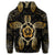 Hawaiian Turtle and Hibiscus Polynesian Hoodie Gold - Polynesian Pride