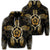 Hawaiian Turtle and Hibiscus Polynesian Hoodie Gold Unisex Art - Polynesian Pride