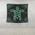 Hawaiian Turtle And Hibiscus Polynesian Tapestry Green - AH - Polynesian Pride