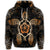 Hawaiian Turtle and Hibiscus Polynesian Hoodie Orange - Polynesian Pride