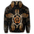 Hawaiian Turtle and Hibiscus Polynesian Hoodie Orange - Polynesian Pride