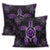 Hawaiian Turtle And Hibiscus Polynesian Pillow Covers Violet - AH - Polynesian Pride