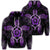 Hawaiian Turtle and Hibiscus Polynesian Hoodie Violet Unisex Art - Polynesian Pride