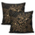 Hawaiian Turtle Hibiscus Plumeria Kanaka Polynesian Pillow Covers Gold - Soft Style - AH - Polynesian Pride