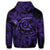 Hawaiian Turtle Hibiscus Plumeria Kanaka Polynesian Hoodie Purple Soft Style - Polynesian Pride