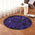 Hawaiian Turtle Hibiscus Plumeria Kanaka Polynesian Round Carpet Purple - Soft Style - AH - Polynesian Pride