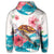 Hawaiian Turtle Hibiscus Waves Polynesian Hoodie - Polynesian Pride