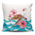 Hawaiian Turtle Hibiscus Waves Polynesian Pillow Covers - AH Pillow Covers Black - Polynesian Pride