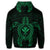 Hawaiian Turtle Kanaka Polynesian Hoodie Green - Polynesian Pride