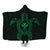Hawaiian Turtle Kanaka Polynesian Hooded Blanket - Green - AH Hooded Blanket White - Polynesian Pride