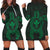 Hawaiian Turtle Kanaka Polynesian Hoodie Dress - Green - AH Black - Polynesian Pride