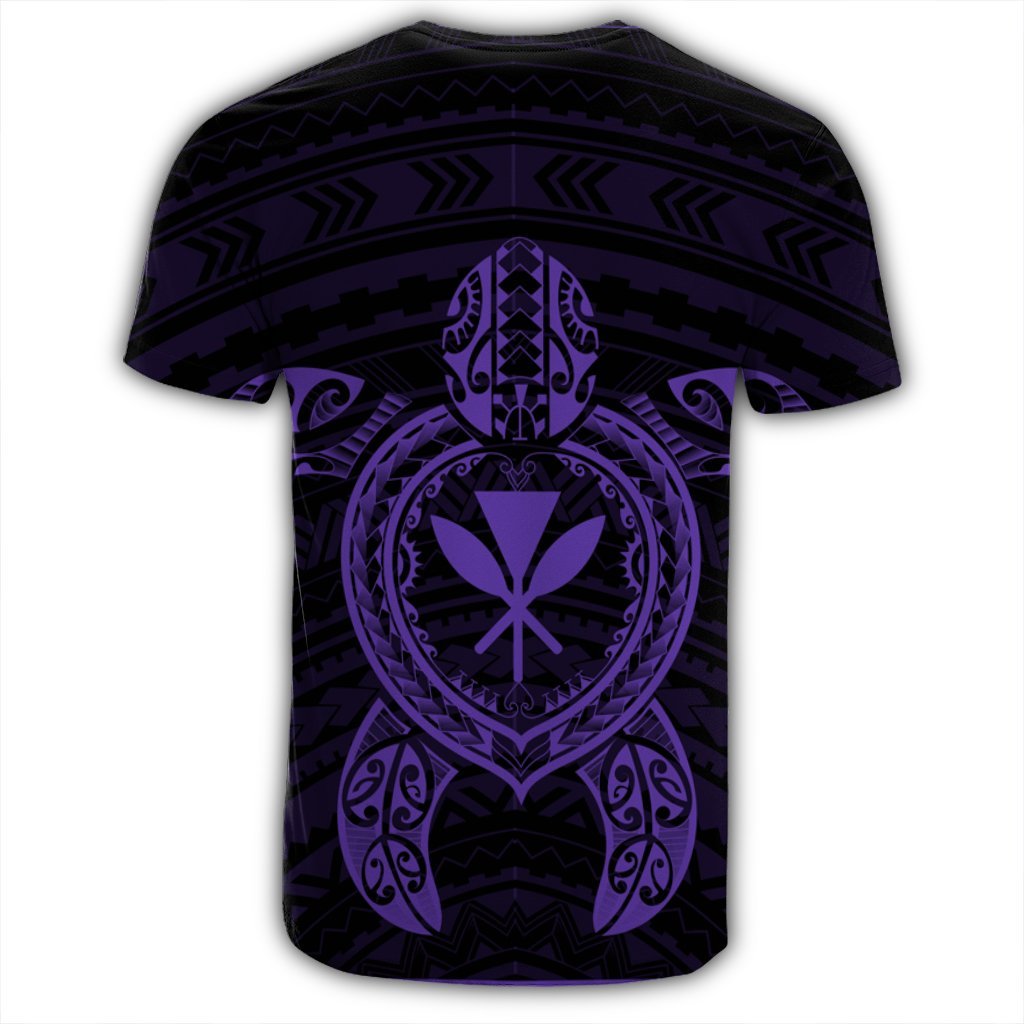 Hawaiian Turtle Kanaka Polynesian T Shirt Purple AH - Polynesian Pride