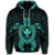 Hawaiian Turtle Kanaka Polynesian Hoodie Turquoise - Polynesian Pride