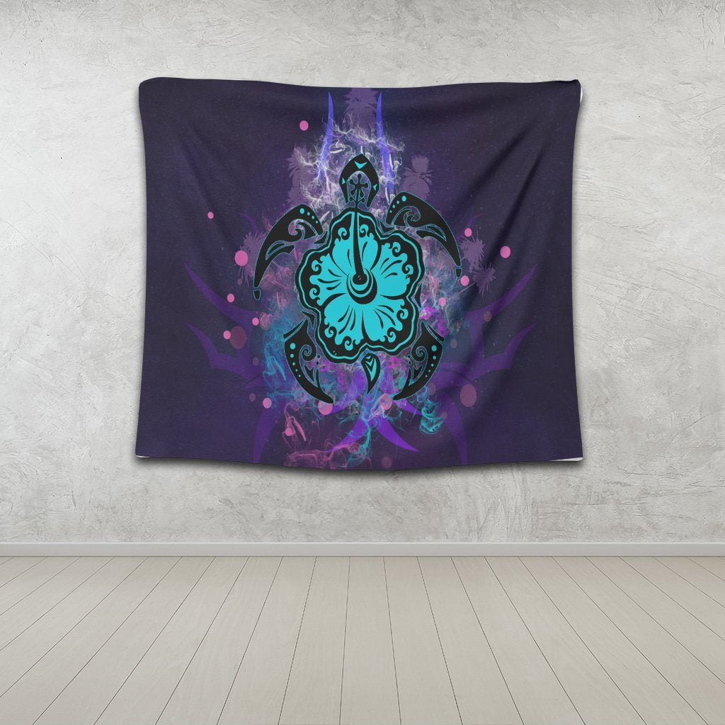 Hawaiian Turtle Mystery Polynesian Tapestry - AH - Polynesian Pride
