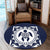 Hawaiian Turtle Pattern Round Carpet - AH - Polynesian Pride