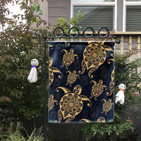 Hawaiian Turtle Pattern Golden Flag - AH - Polynesian Pride
