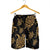 Hawaiian Turtle Pattern Golden Men's Shorts - AH - Polynesian Pride