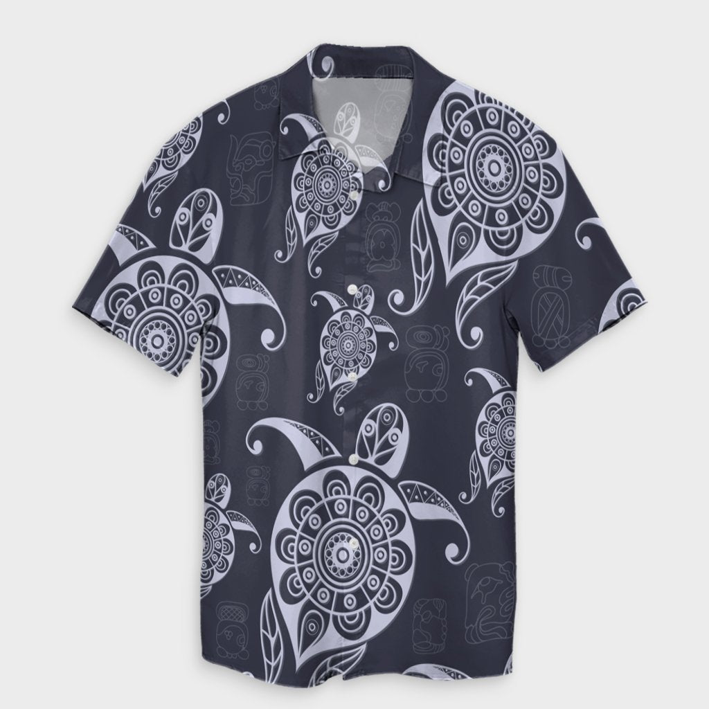 Hawaiian Turtle Pattern Wonderfull Hawaiian Shirt - AH Unisex Black - Polynesian Pride