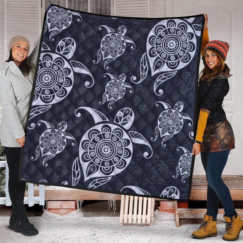 Hawaiian Turtle Pattern Wonderfull Premium Quilts - AH - Polynesian Pride