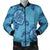 Hawaiian Turtle Plumeria Bomber Jacket - AH Black Unisex - Polynesian Pride