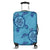 Hawaiian Turtle Plumeria Luggage Covers - AH Black - Polynesian Pride