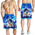 Hawaiian Turtle Plumeria Coconut Tree Polynesian Men's Shorts Blue - AH - Polynesian Pride