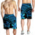 Hawaiian Turtle Plumeria Kakau Polynesian Quilt Men's Shorts Blue AH - Polynesian Pride