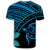 Hawaiian Turtle Plumeria Kakau Polynesian Quilt T Shirt Blue AH - Polynesian Pride