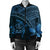 Hawaiian Turtle Plumeria Kakau Polynesian Quilt Bomber Jacket Neo Blue AH - Polynesian Pride