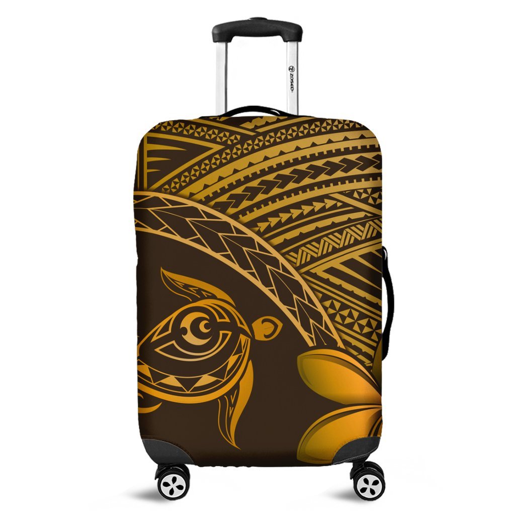 Hawaiian Turtle Plumeria Kakau Polynesian Quilt Luggage Covers Neo Brown AH Black - Polynesian Pride