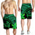 Hawaiian Turtle Plumeria Kakau Polynesian Quilt Men's Shorts Neo Green AH - Polynesian Pride