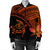 Hawaiian Turtle Plumeria Kakau Polynesian Quilt Bomber Jacket Neo Orange AH - Polynesian Pride