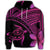 Hawaiian Turtle Plumeria Kakau Polynesian Quilt Hoodie Neo Pink - Polynesian Pride