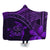 Hawaiian Turtle Plumeria Kakau Polynesian Quilt Hooded Blanket Neo Purple AH Hooded Blanket White - Polynesian Pride