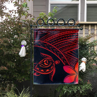 Hawaiian Turtle Plumeria Kakau Polynesian Quilt Flag Neo Red AH - Polynesian Pride