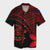 Hawaiian Turtle Plumeria Kakau Polynesian Quilt Hawaiian Shirt Neo Red AH Unisex Black - Polynesian Pride