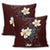 Hawaiian Turtle Plumeria Polynesian Pillow Covers Red - AH - Polynesian Pride