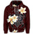 Hawaiian Turtle Plumeria Polynesian Hoodie Red - Polynesian Pride