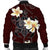 Hawaiian Turtle Plumeria Polynesian Bomber Jacket Red - AH - Polynesian Pride