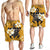 Hawaiian Turtle Plumeria Polynesian Men's Shorts Yellow - AH - Polynesian Pride