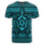 Hawaiian Turtle Polynesian Tribal T Shirt Blue AH - Polynesian Pride