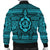 Hawaiian Turtle Polynesian Tribal Bomber Jacket Blue AH - Polynesian Pride