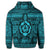 Hawaiian Turtle Polyensian Tribal Hoodie Blue - Polynesian Pride