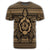 Hawaiian Turtle Polynesian Tribal T Shirt Gold AH - Polynesian Pride