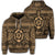 Hawaiian Turtle Polyensian Tribal Hoodie Gold Unisex Art - Polynesian Pride