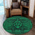 Hawaiian Turtle Polynesian Tribal Round Carpet Green AH - Polynesian Pride