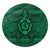 Hawaiian Turtle Polynesian Tribal Round Carpet Green AH Round Carpet Luxurious Plush - Polynesian Pride